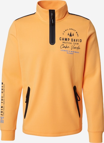 CAMP DAVID Collegepaita värissä oranssi: etupuoli