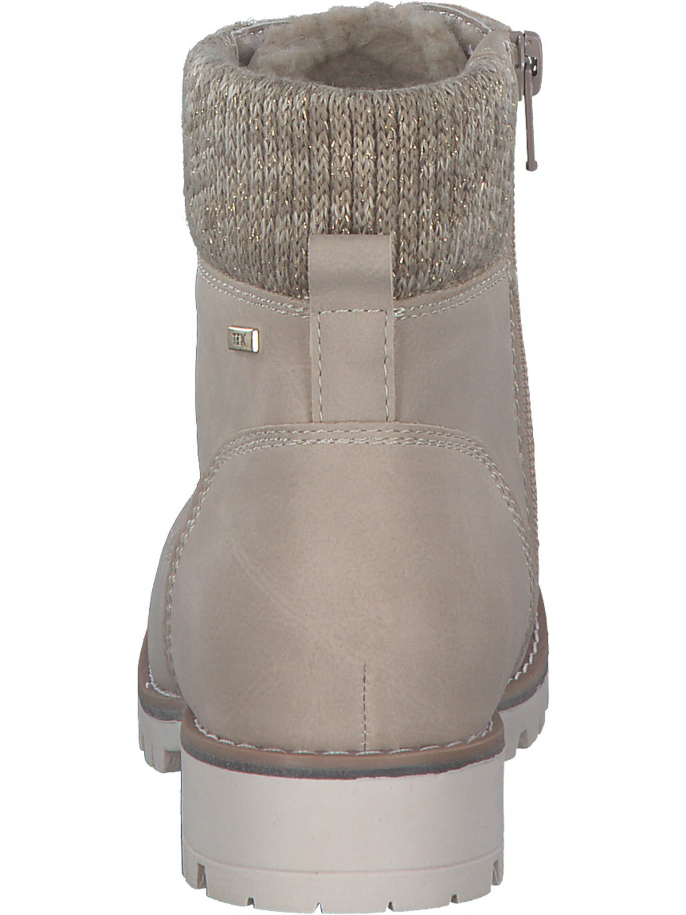 TOM TAILOR Schnürstiefelette in Beige