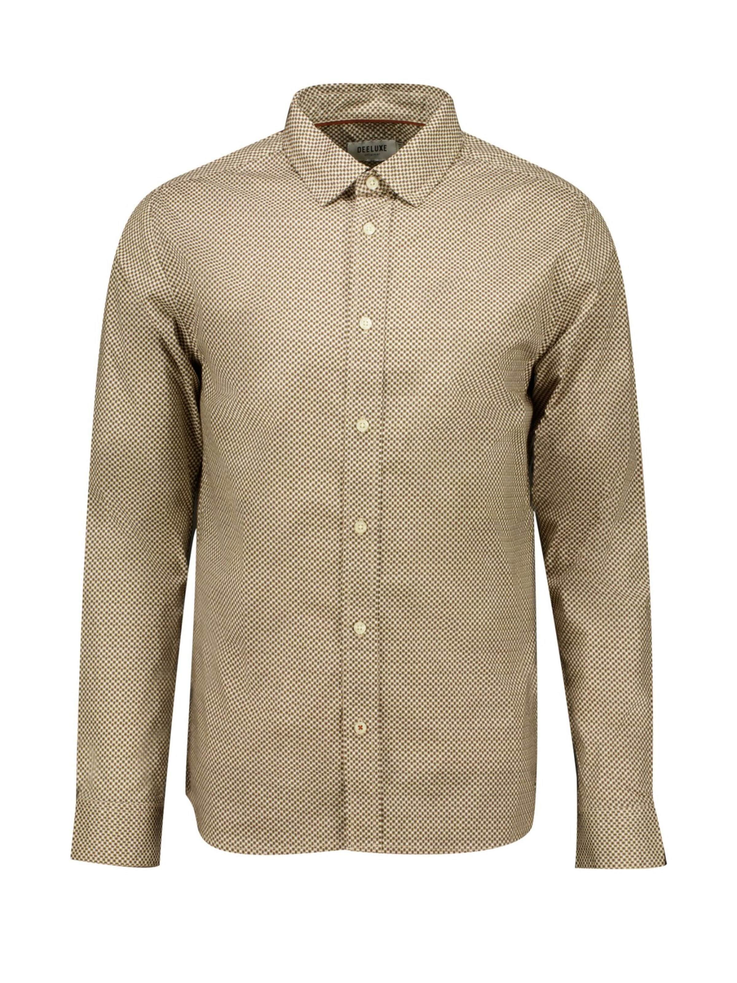 Deeluxe Regular fit Overhemd in Beige: voorkant