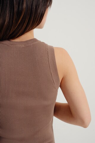 A LOT LESS Knitted Top 'Maxi' in Brown