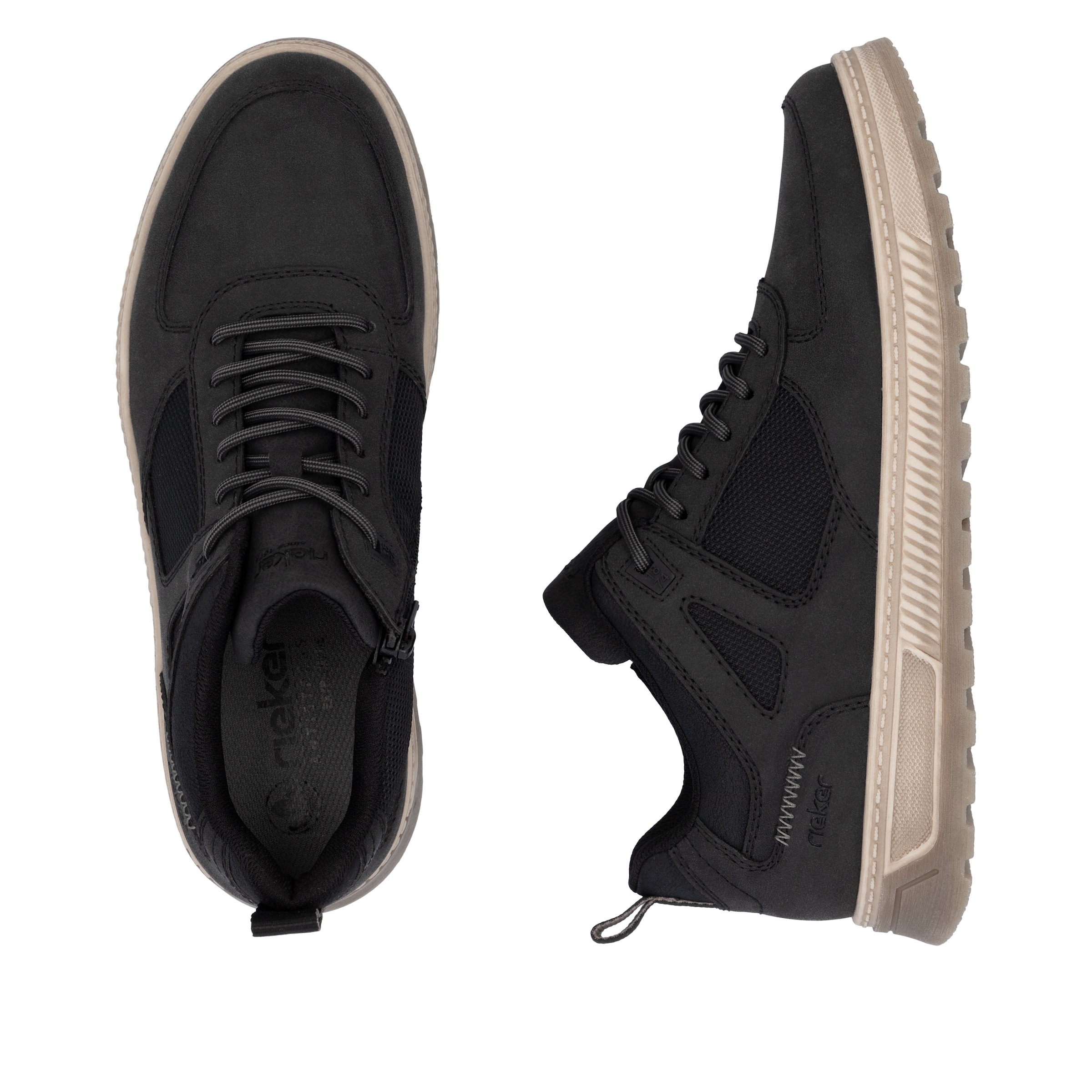 Rieker Athletic Lace-Up Shoes in Black