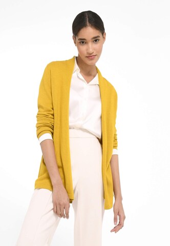 Peter Hahn Knit Cardigan in Yellow: front