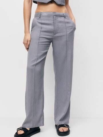 Loosefit Pantalon à plis Pull&Bear en gris