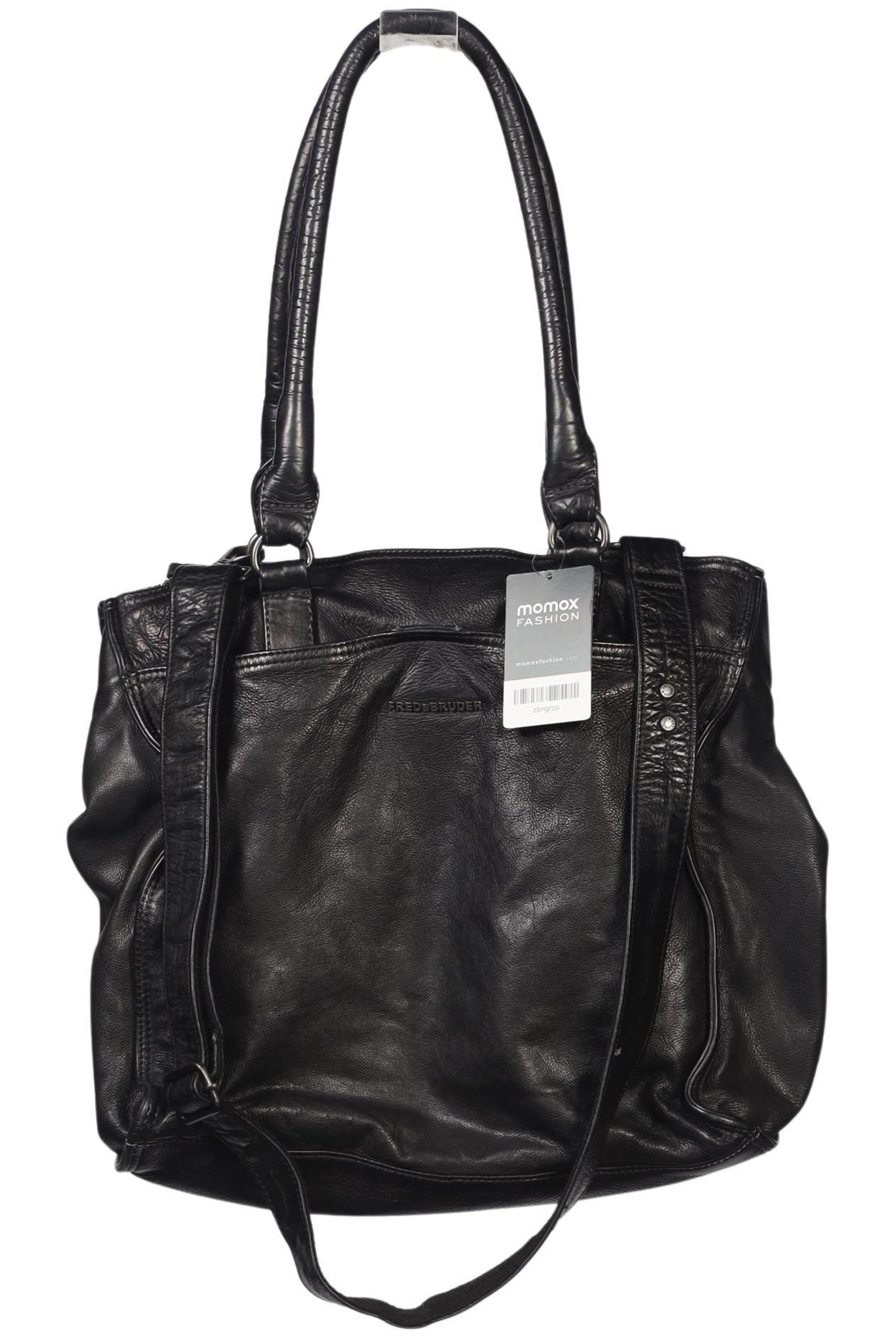 FREDsBRUDER Handtasche gross Leder One Size in Schwarz: Vorderseite