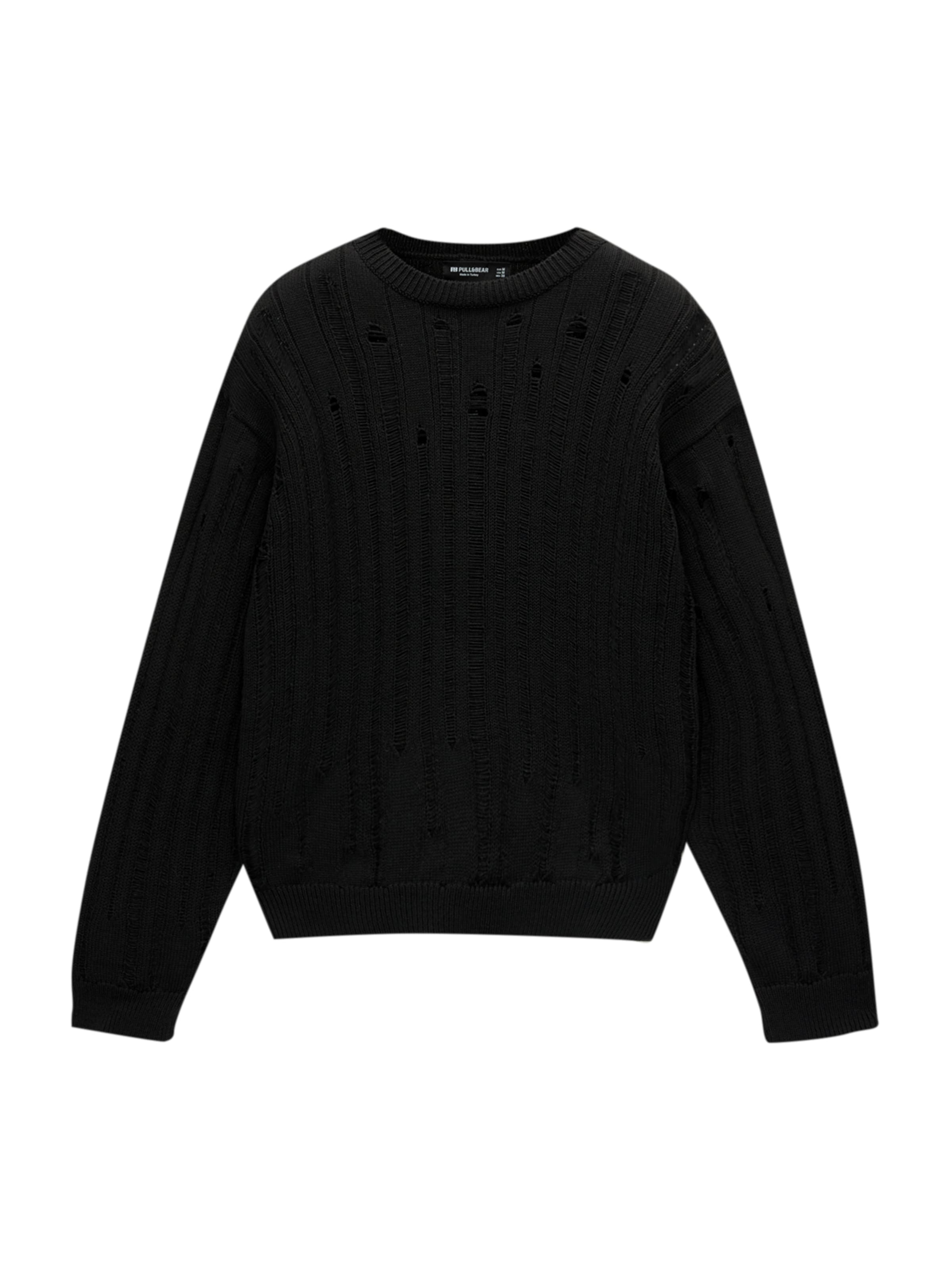 Pull&Bear Pulóver - fekete: elől