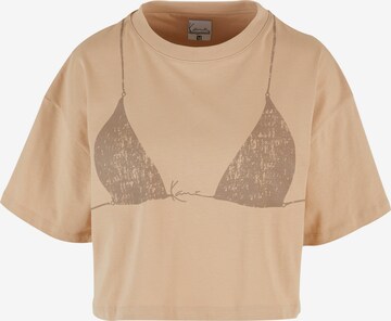 T-shirt Karl Kani en beige : devant