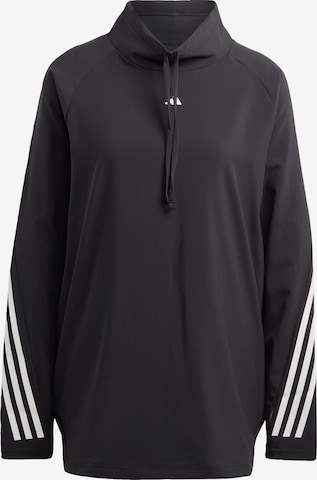 ADIDAS PERFORMANCE - Sweatshirt de desporto 'Train Icons Full-Cover' em preto: frente