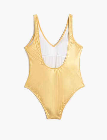 Koton T-Shirt Badeanzug in Gold