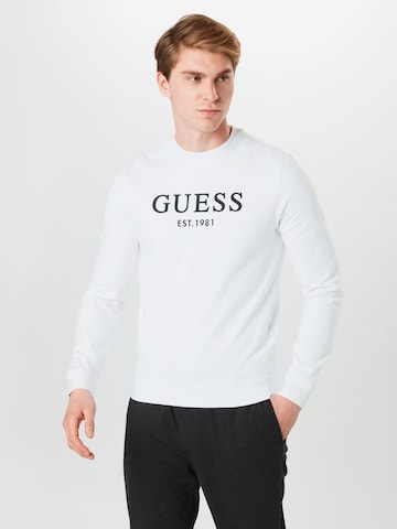 Sweat-shirt 'Beau' GUESS en blanc : devant