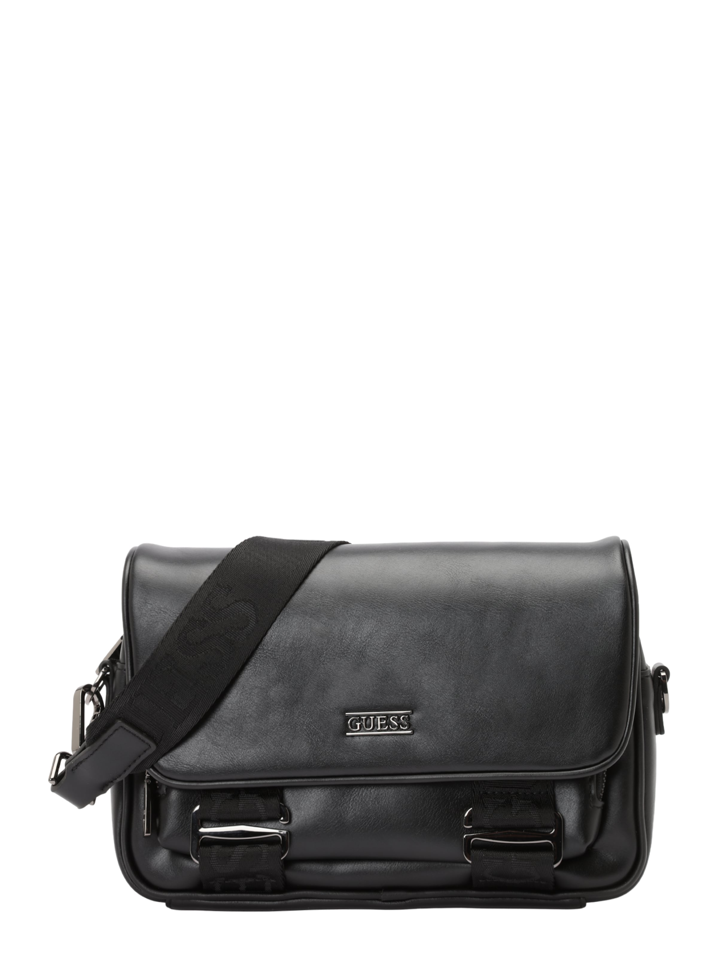 GUESS Τσάντα ώμου 'BOSTON MESSENGER' σε μαύρο: μπροστά