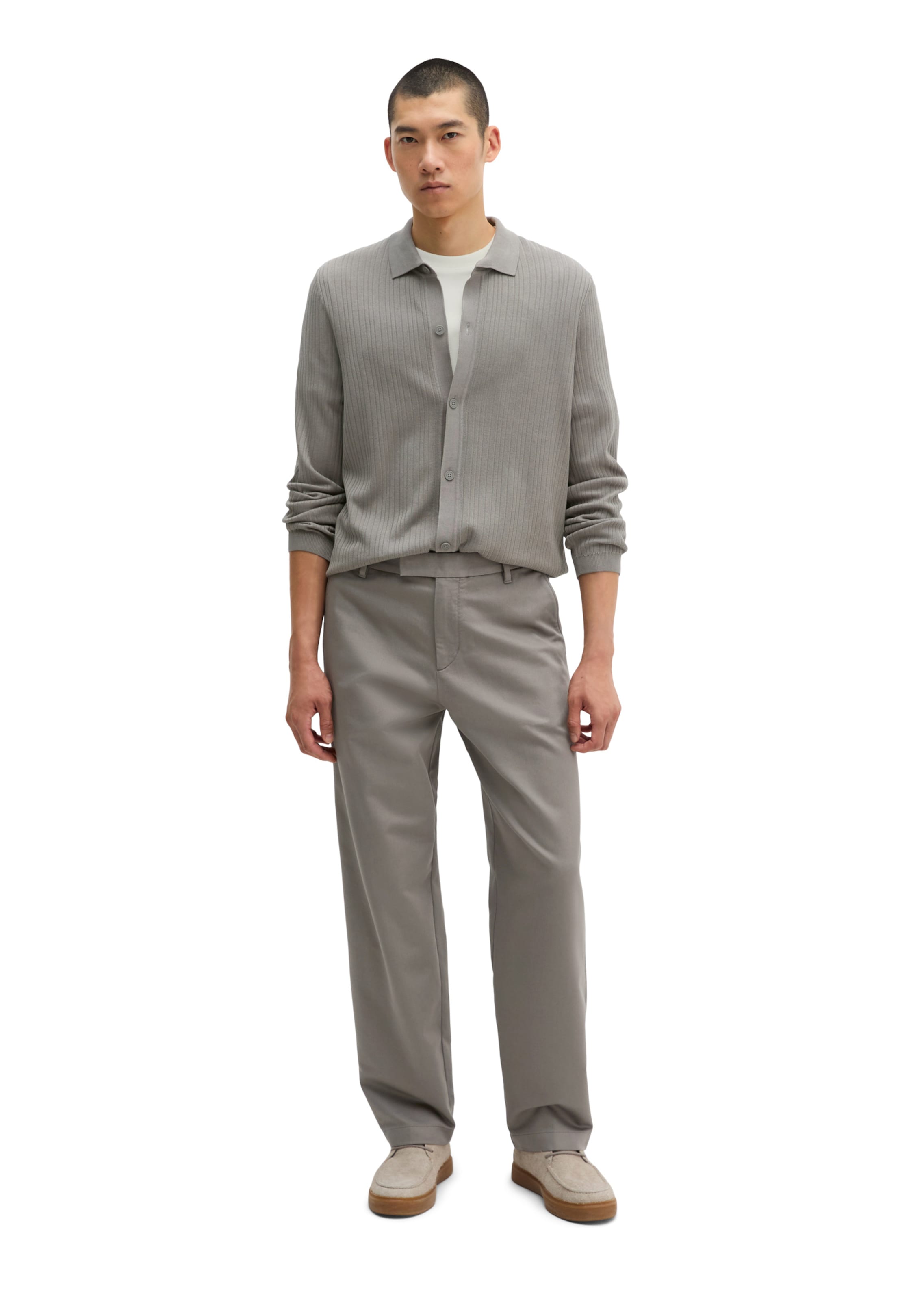 Marc O'Polo Regular Chinohose in Grau: Vorderseite