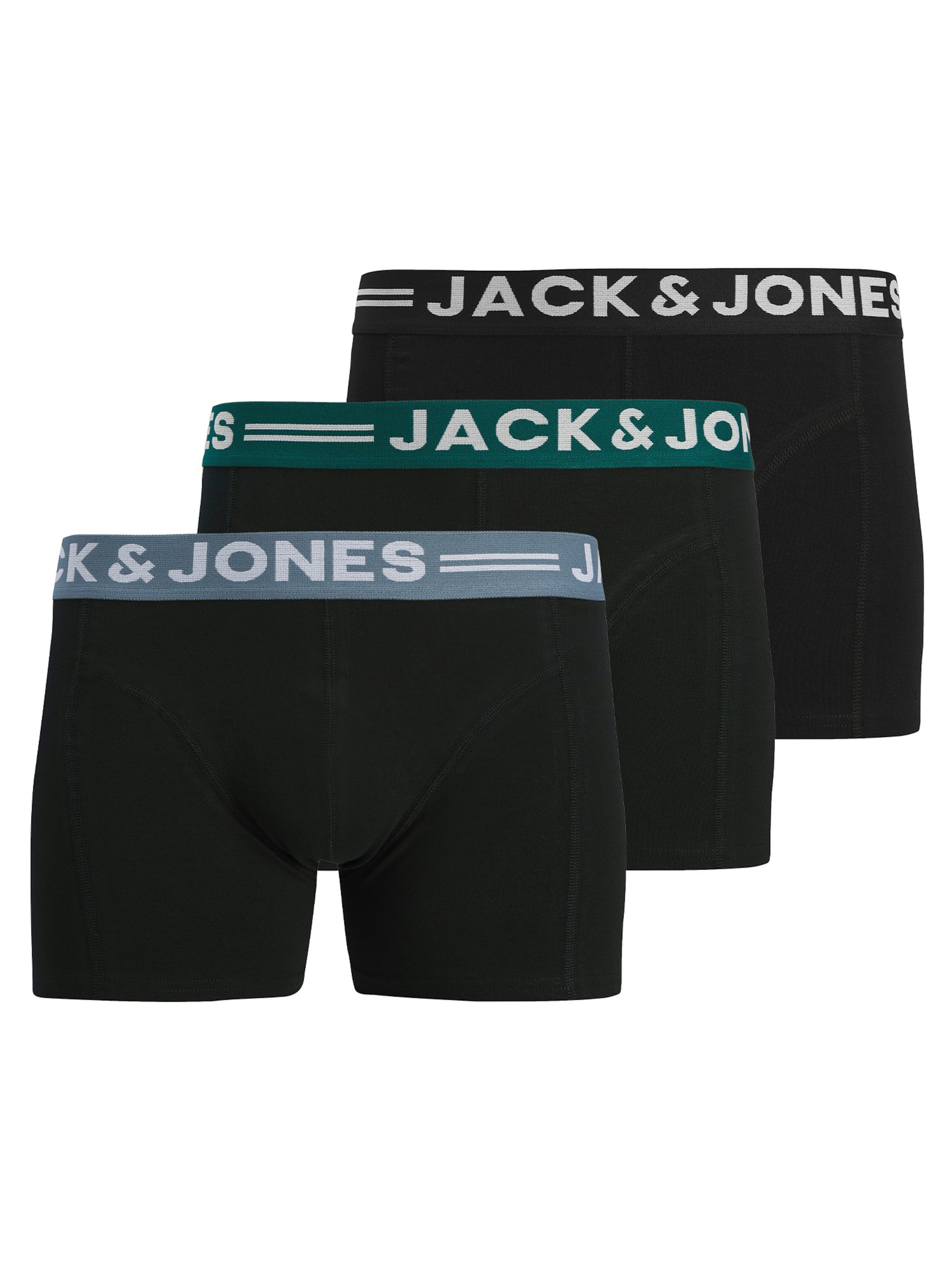 JACK & JONES Boxershorts 'Sense'‌‌‌‌‌‌ in Schwarz: Vorderseite