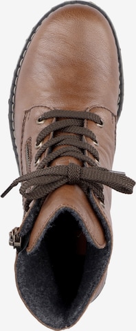 Rieker Lace-Up Ankle Boots in Brown