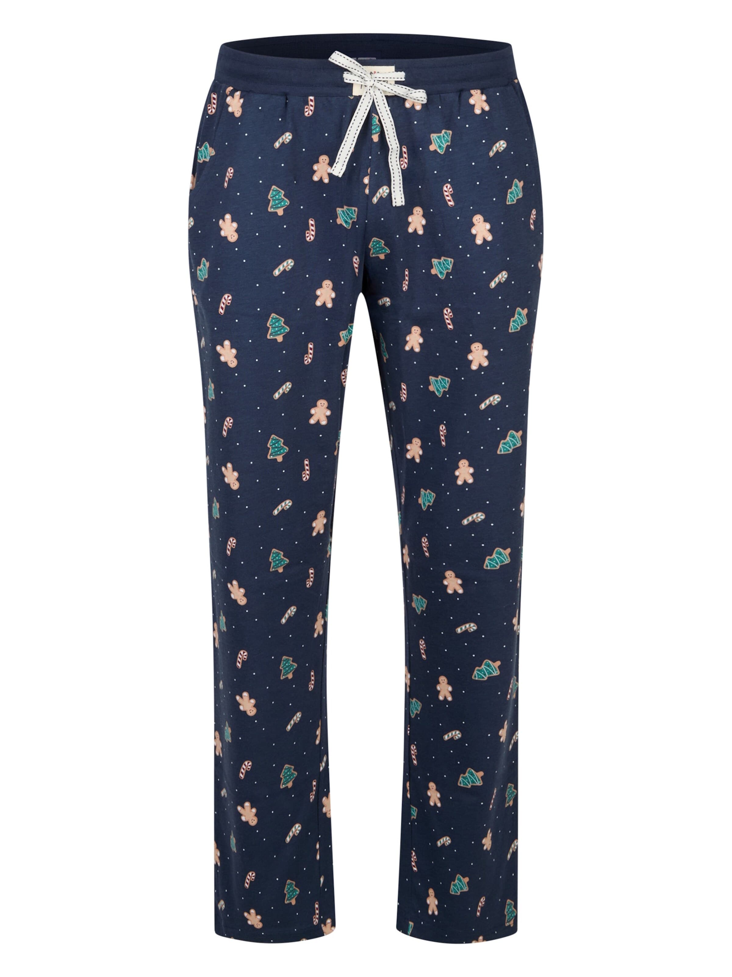 Happy Shorts Pajama Pants in Blue: front