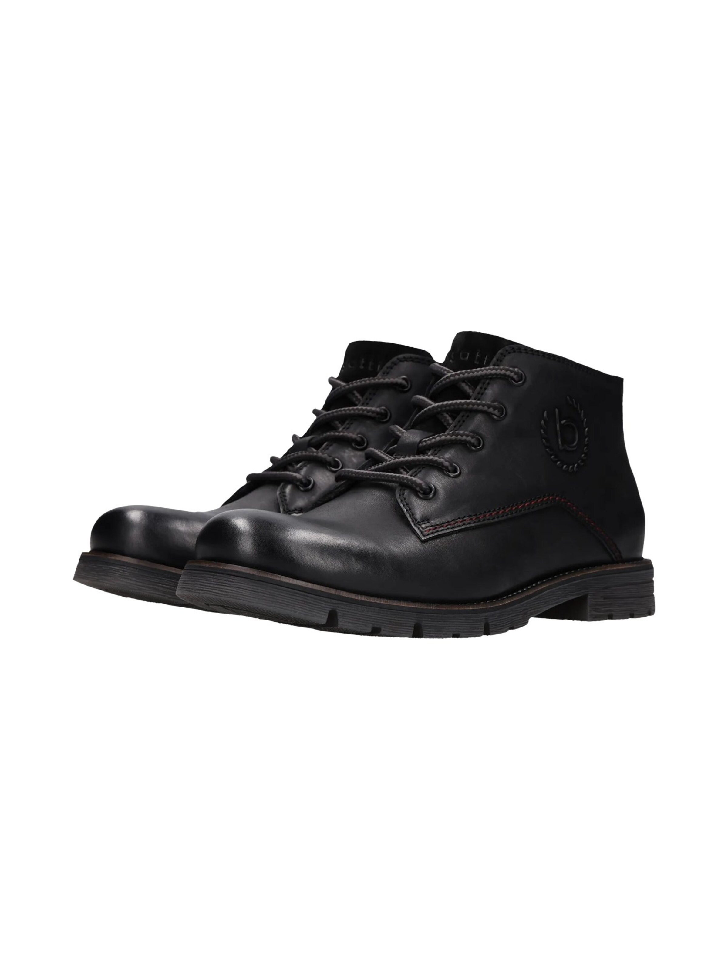 Boots stringati di bugatti in nero
