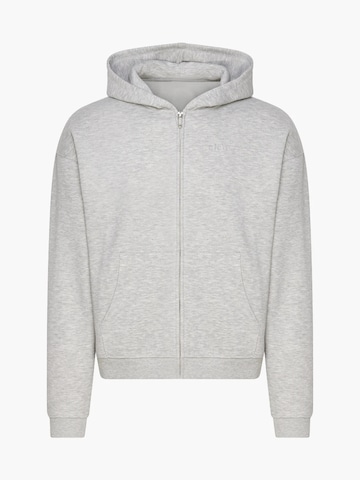 cfab (formerly creamy fabrics) Sweatshirt 'Relaxed Zip' in Grijs: voorkant