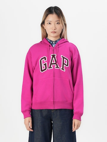 GAP Sweatvest 'HERITAGE' in Roze: voorkant