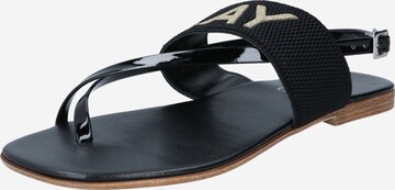 REPLAY T-Bar Sandals in Black: front