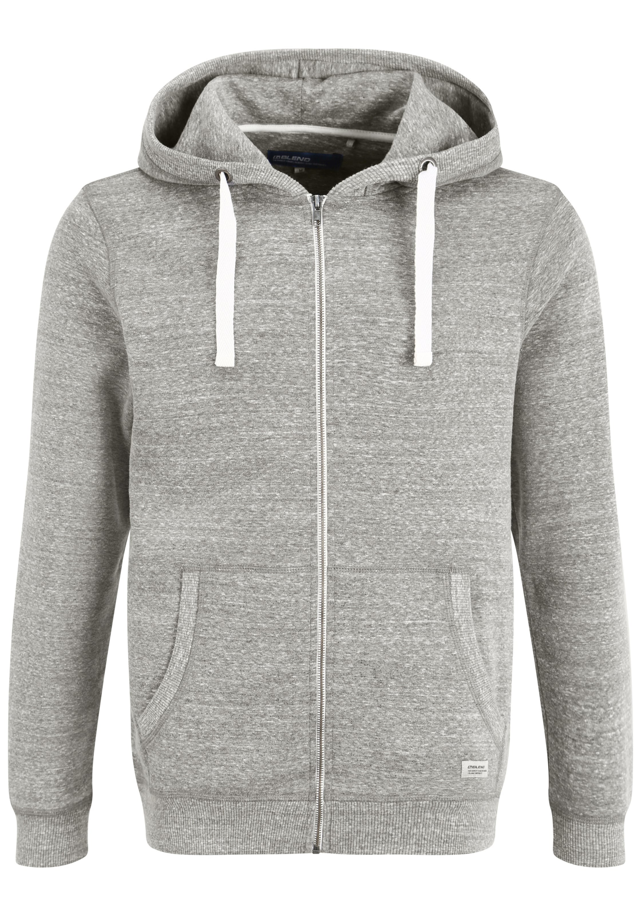 BLEND Sweatjacke 'Nix' in Grau: Vorderseite