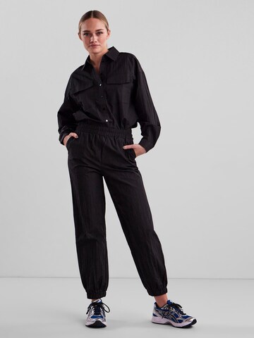 PIECES Tapered Broek in Zwart