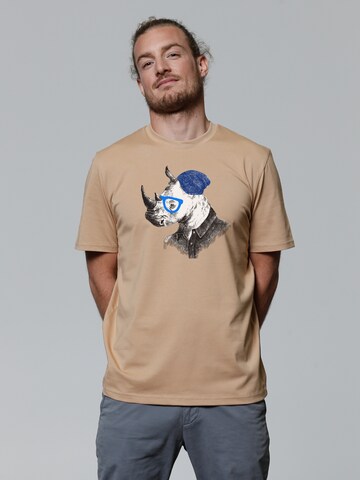 Watapparel Shirt ' Nashorn ' in Beige: front