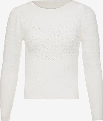 Pull-over bling bling by leo en blanc : devant