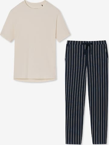 SCHIESSER Pyjama 'Organic Cotton' in Gemengde kleuren: voorkant