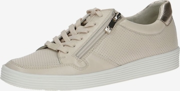 CAPRICE Athletic Lace-Up Shoes in Beige: front