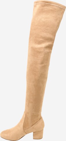 STEVE MADDEN Overknee laarzen 'ISAAC' in Beige