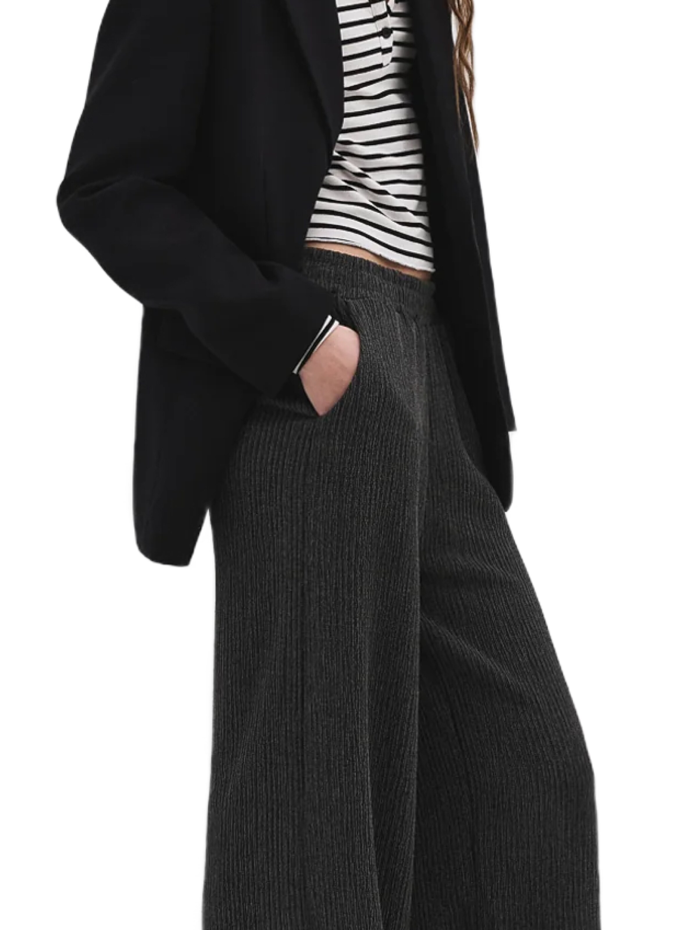 No Matter What Wide leg Broek in Grijs