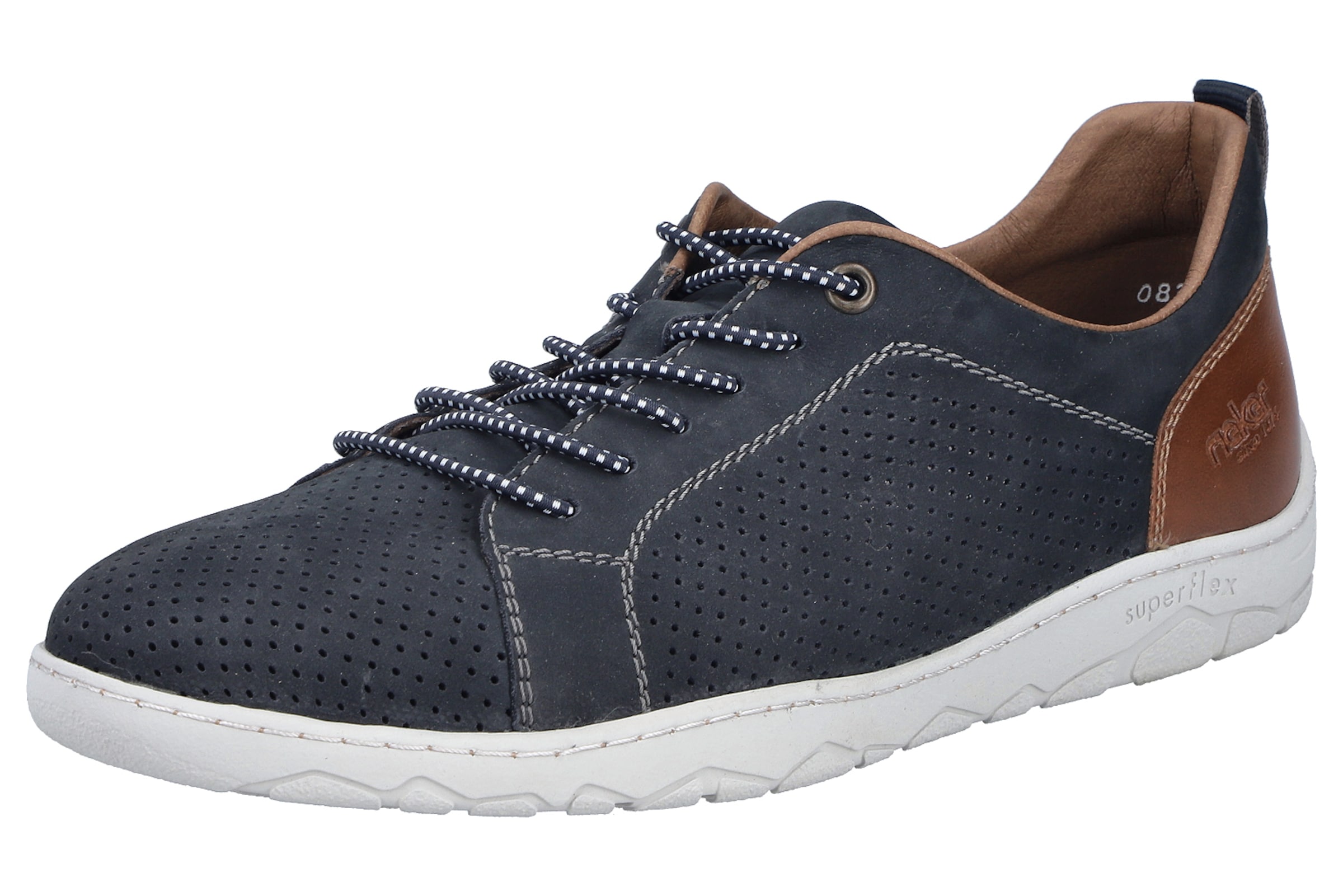 Chaussure de sport à lacets Rieker en bleu : devant