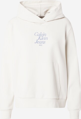 Calvin Klein Jeans Mikina – bílá: přední strana