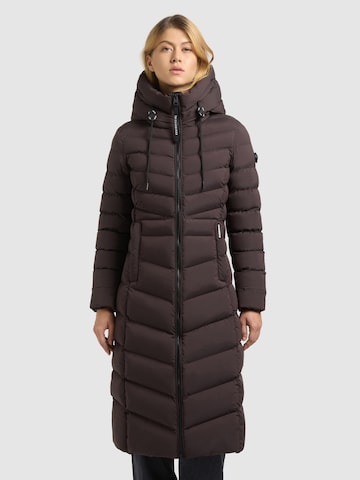 khujo Wintermantel 'Ingram6' in Lila: voorkant