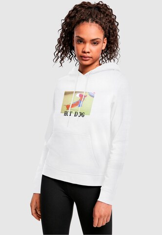 ABSOLUTE CULT Sweatshirt 'Tom And Jerry - Hot Dog' in Wit: voorkant