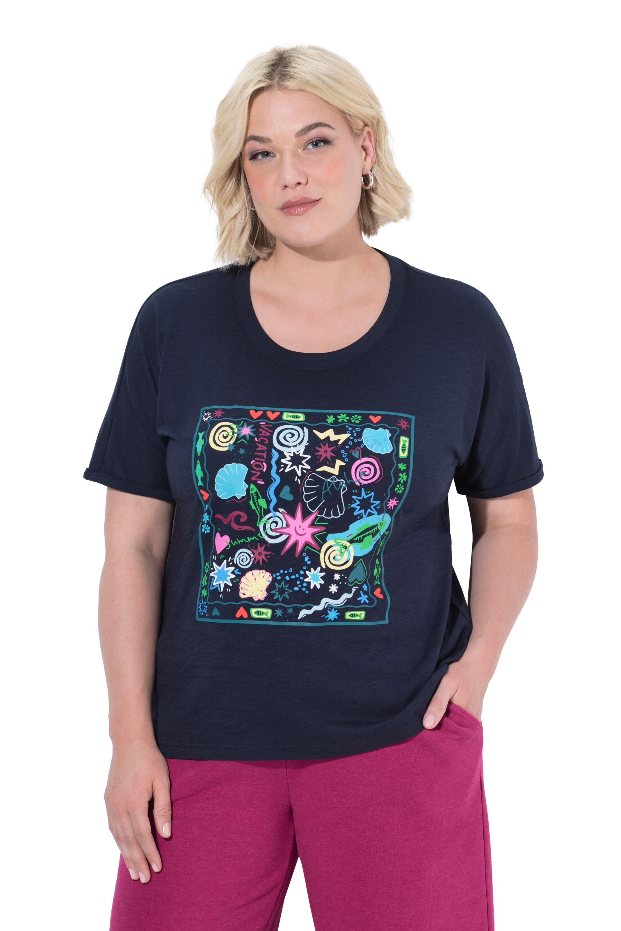 Ulla Popken Shirt in Blauw: voorkant