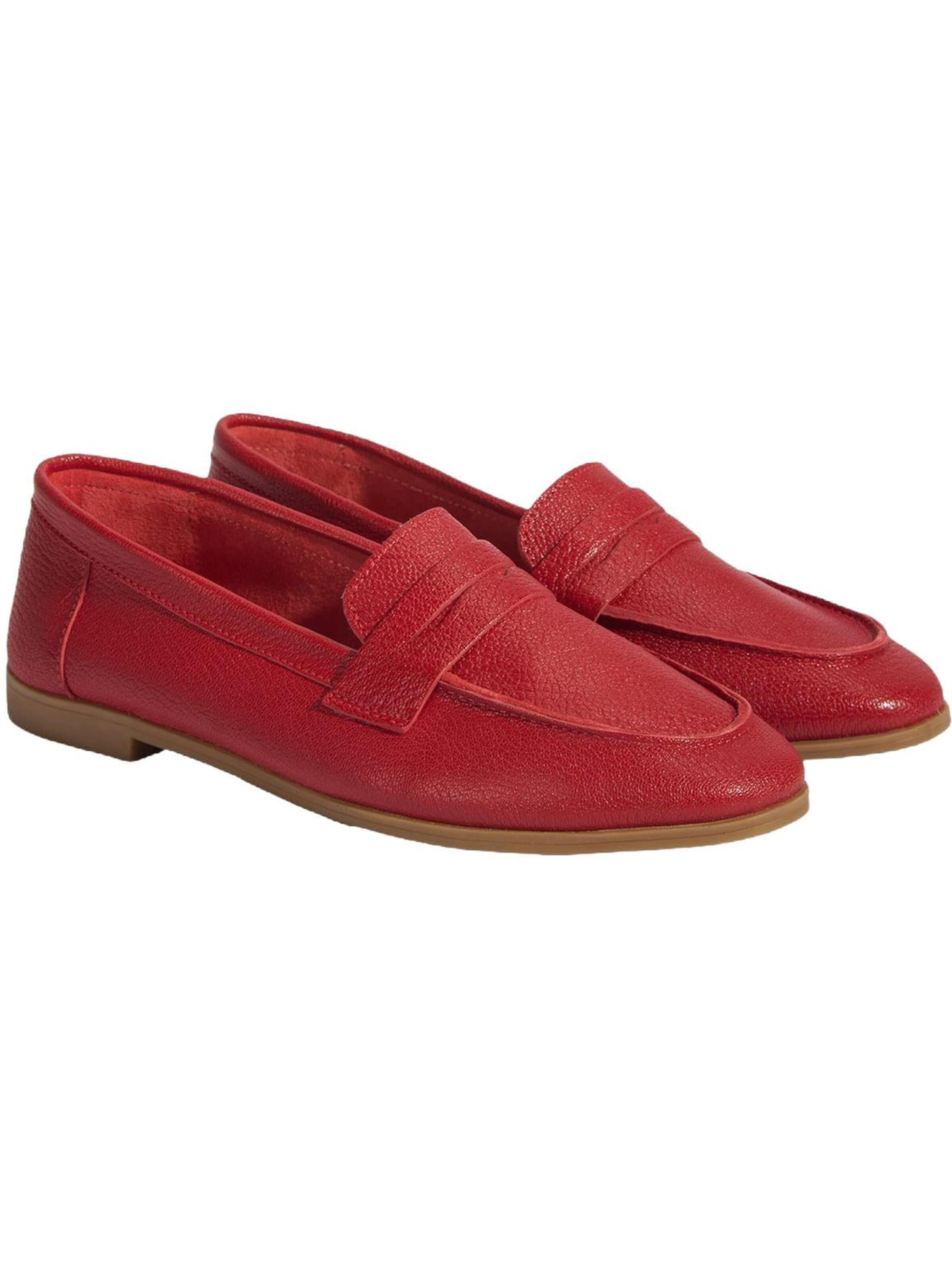 Desa Moccasin 'Slip-Ons' in Red