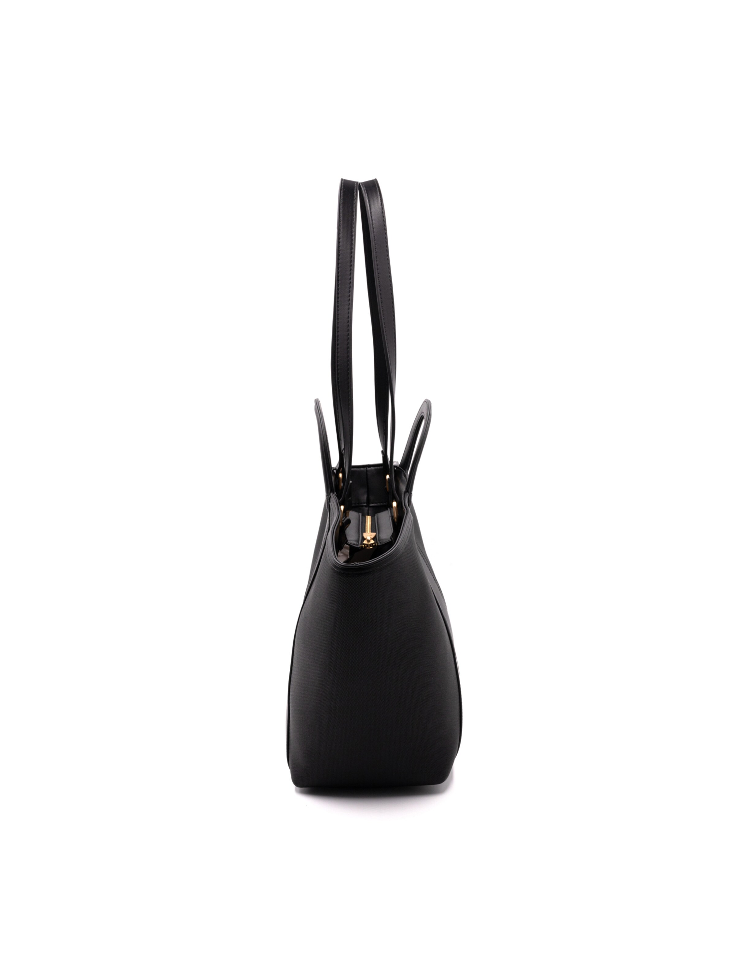 Borsa a spalla 'Borsa a Spalla Donna ALV Polyurethane con Zip e Tracolla Rimovibile' di ALV By Alviero Martini in nero