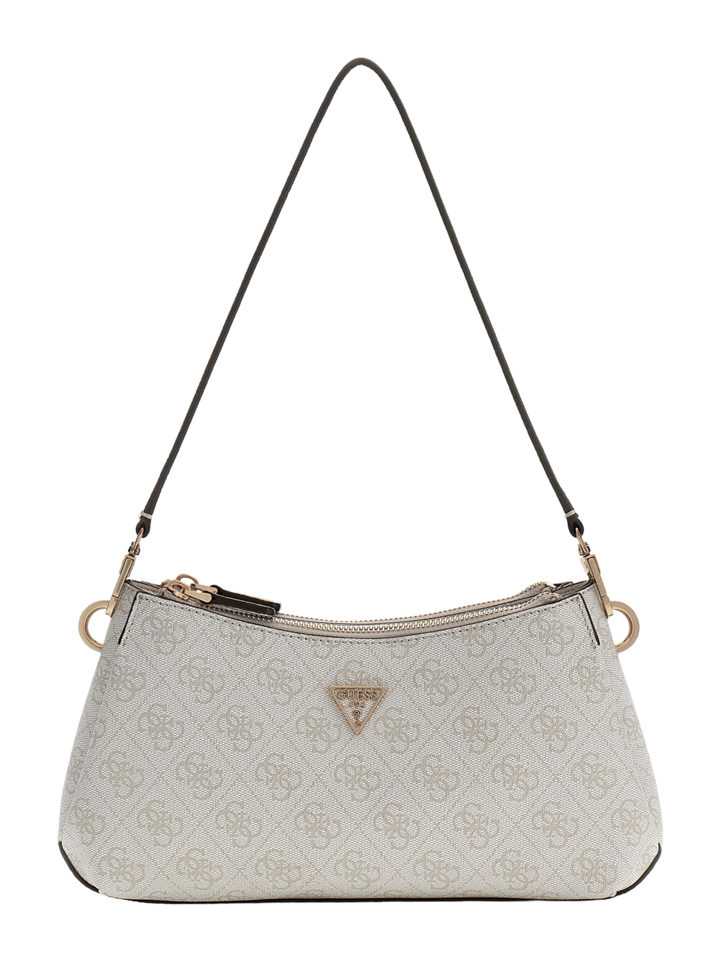 GUESS - Mala de ombro 'NOELLE II' em branco: frente