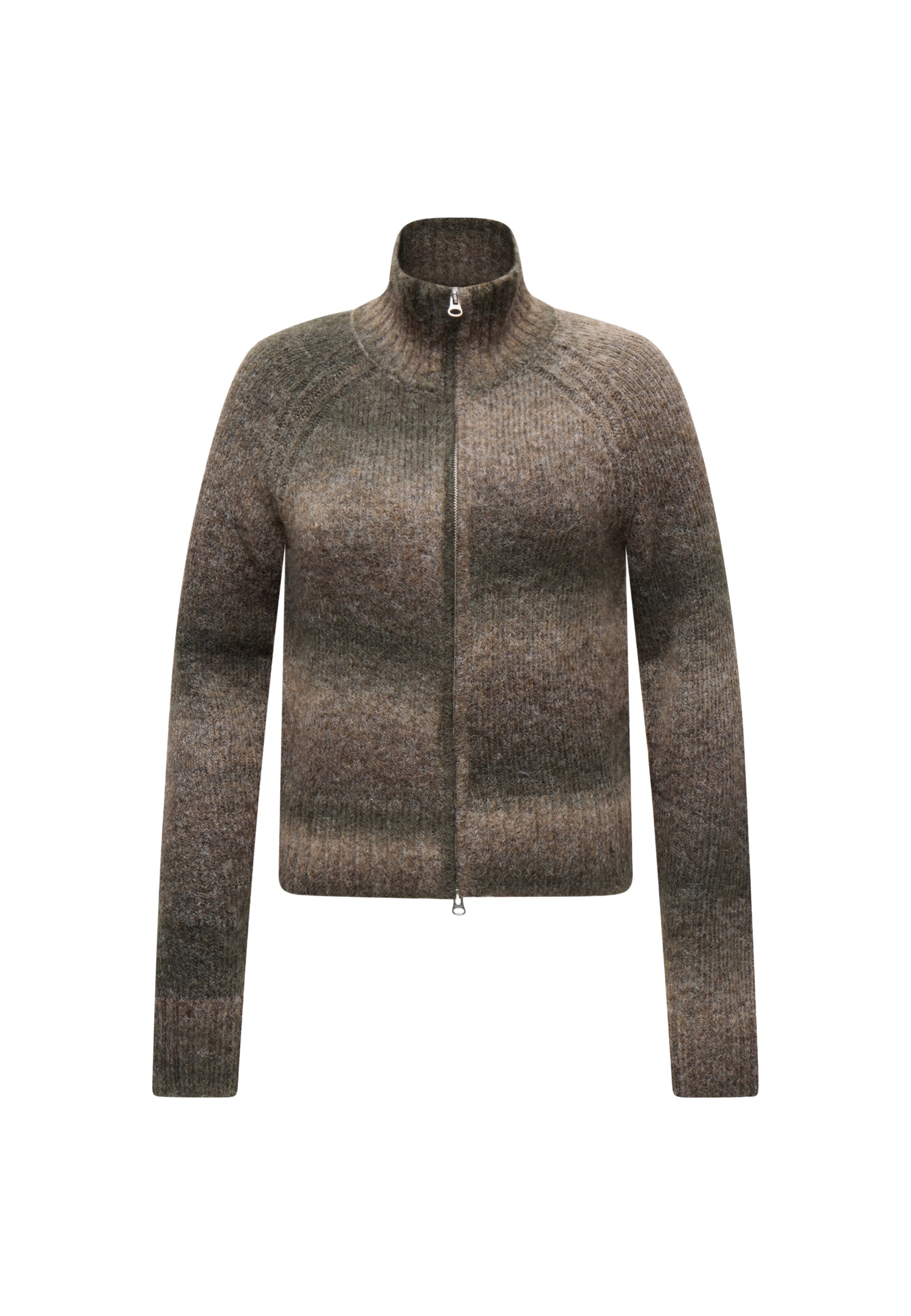 WEEKDAY Gebreid vest 'Enya' in Groen: voorkant