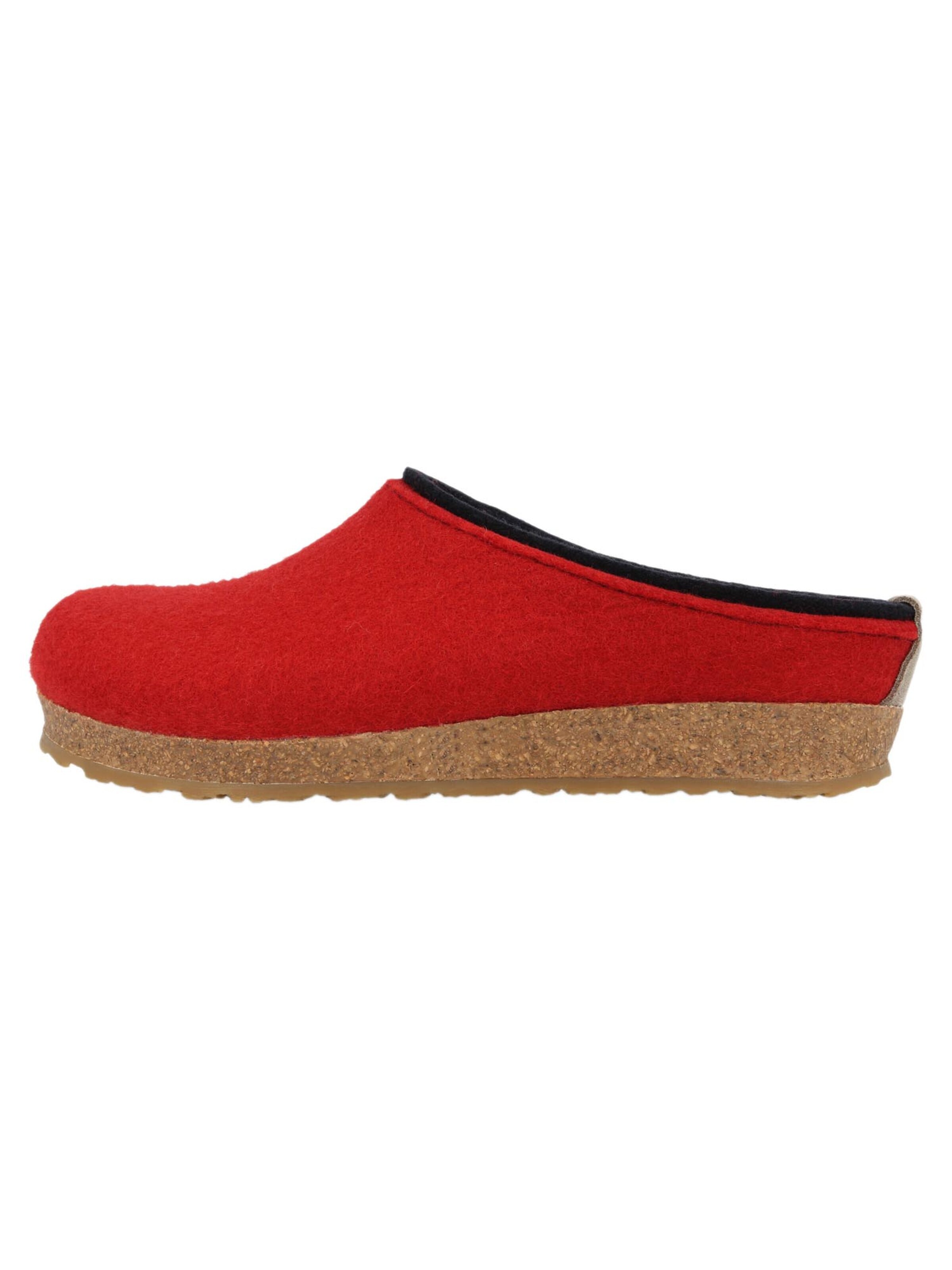 HAFLINGER Slipper 'Grizzly Kris' in Red: front