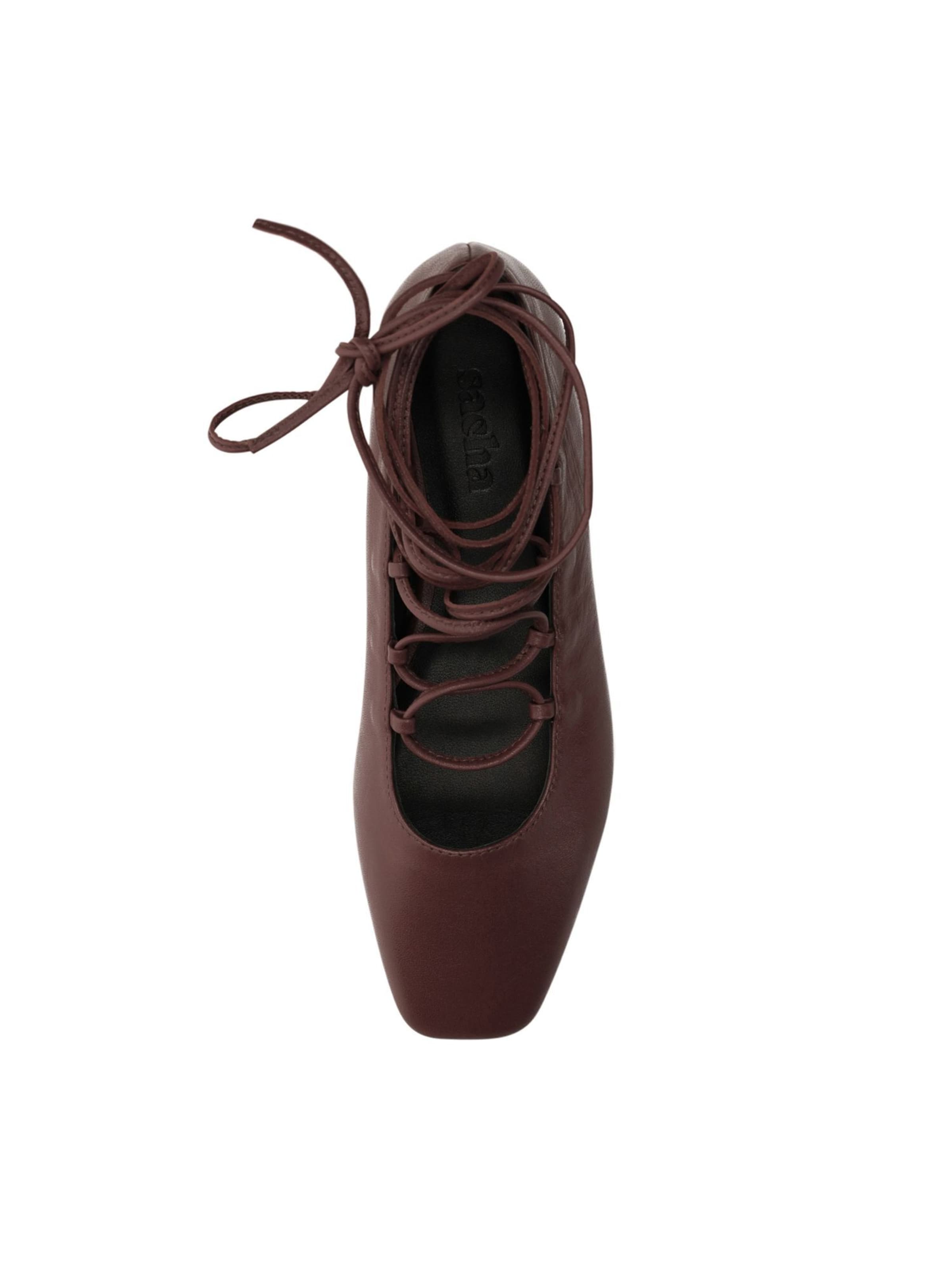 Ballerines à lanières SACHA en rouge