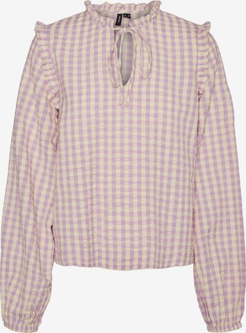 VERO MODA Blouse 'Karen' in Geel: voorkant