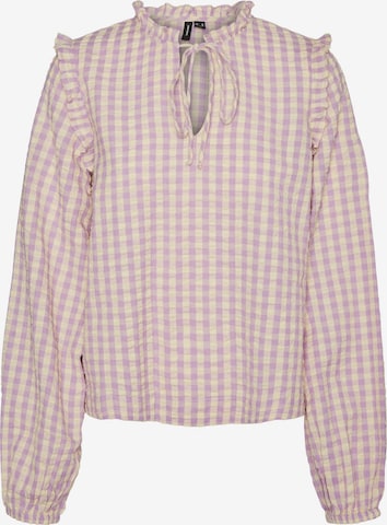 VERO MODA Blouse 'Karen' in Geel: voorkant