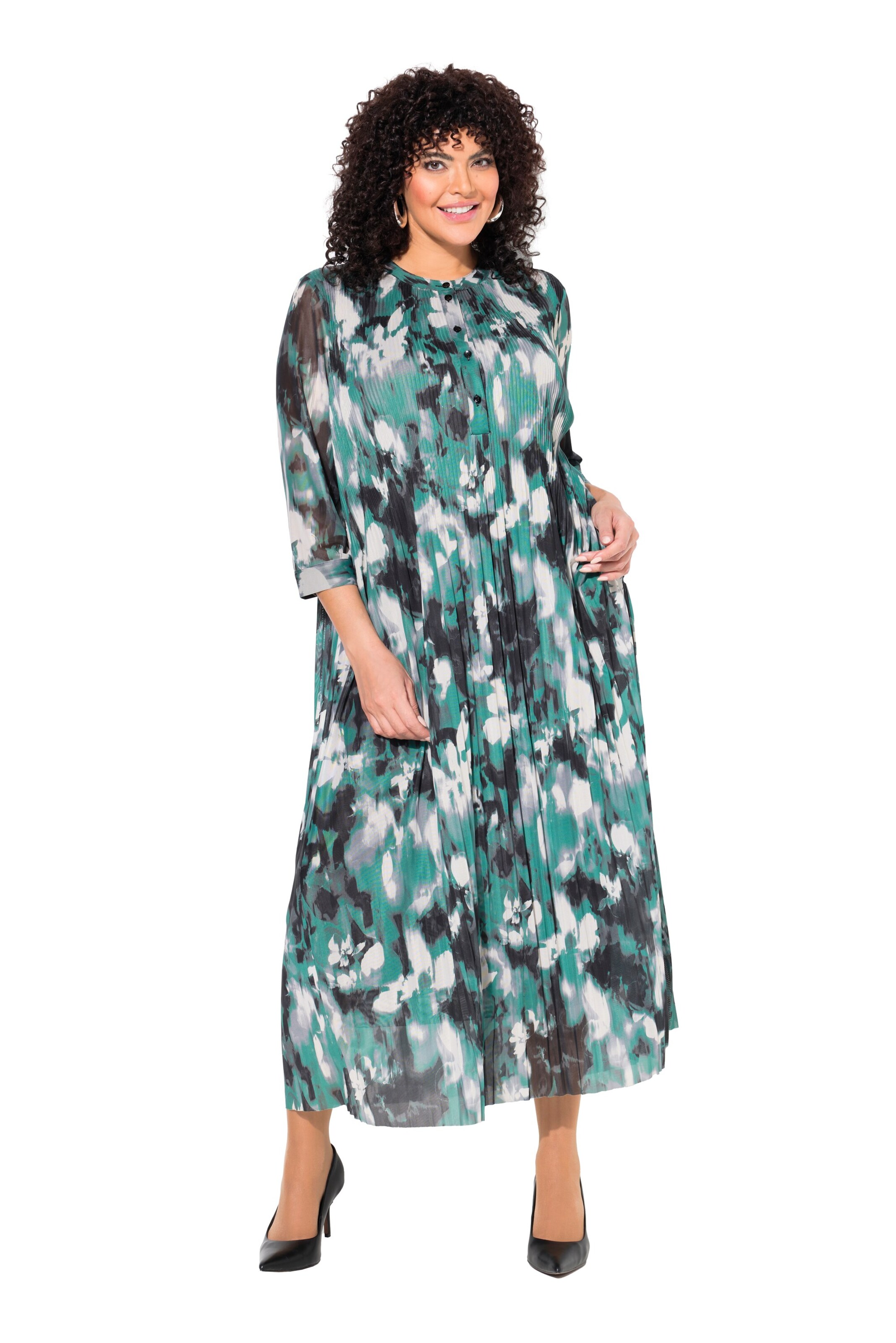 Ulla Popken Sukienka koszulowa w kolorze zielony: przód