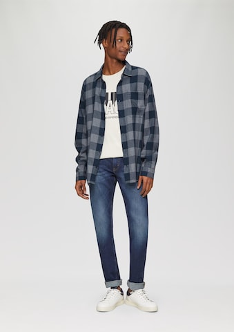 QS Regular Fit Hemd in Blau