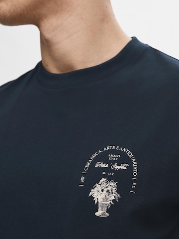SELECTED HOMME T-Shirt 'Aries' in Blau