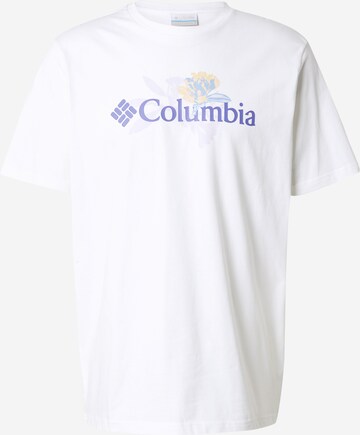COLUMBIATehnička sportska majica 'Explorers Canyon' - bijela boja: prednji dio