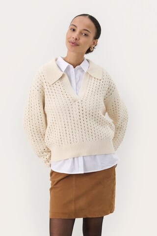Pull-over 'Naiya' Part Two en blanc : devant