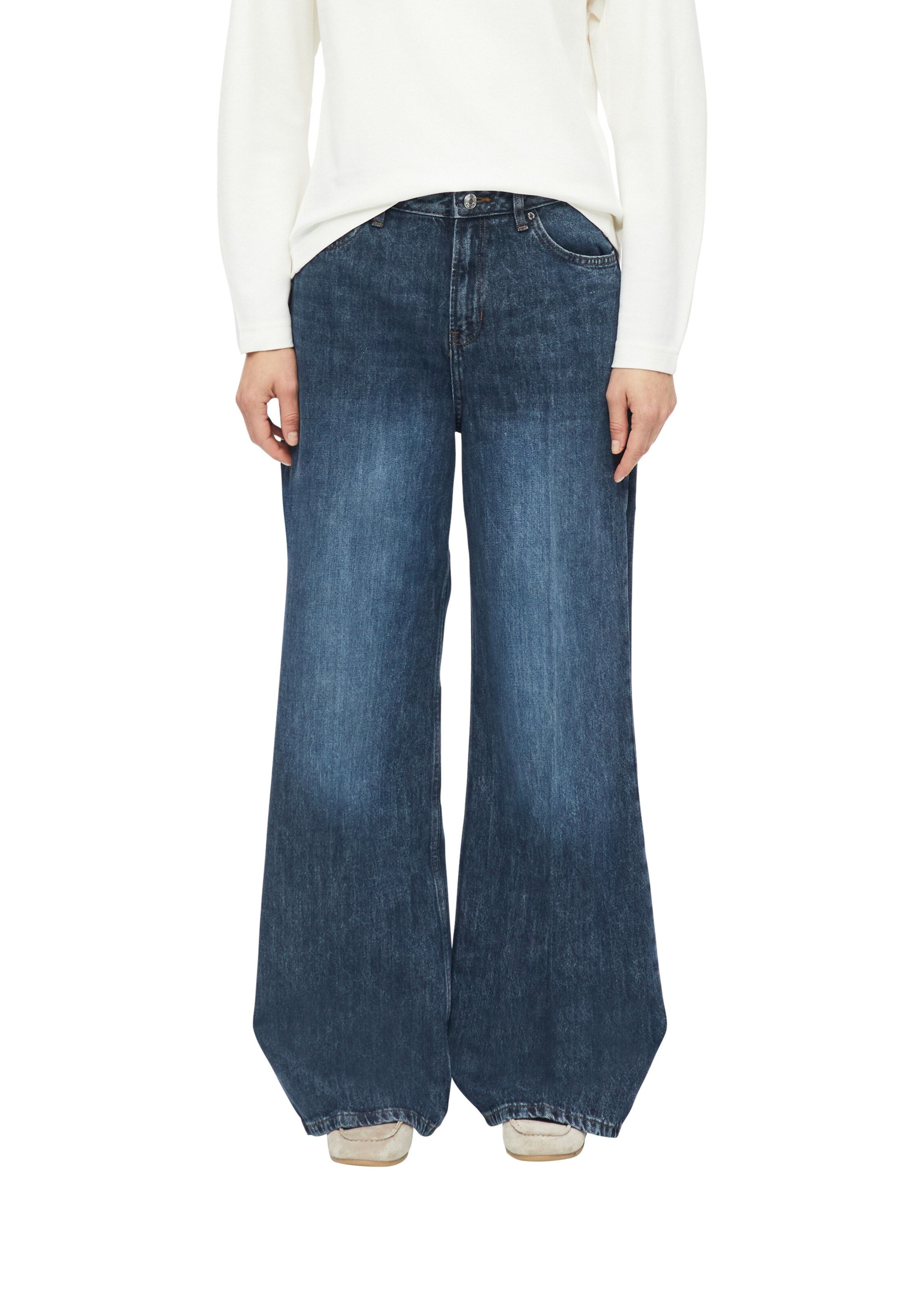 s.Oliver Wide leg Jeans 'Suri' in Blauw: voorkant