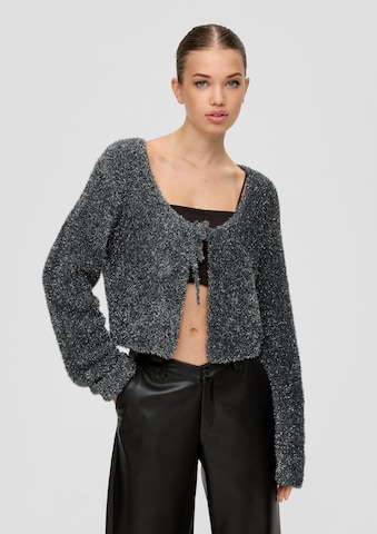 QS Knit Cardigan in Black: front